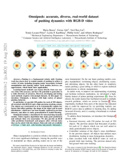 Omnipush: accurate, diverse, real-world dataset of pushing dynamics with
  RGB-D video