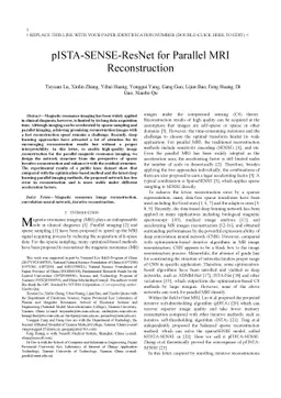 pISTA-SENSE-ResNet for Parallel MRI Reconstruction