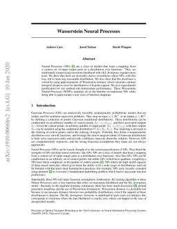 Wasserstein Neural Processes