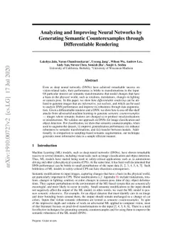 Analyzing and Improving Neural Networks by Generating Semantic
  Counterexamples through Differentiable Rendering