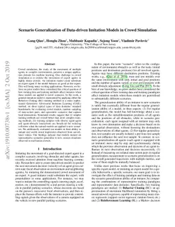 Scenario Generalization of Data-driven Imitation Models in Crowd
  Simulation