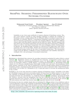 SharPer: Sharding Permissioned Blockchains Over Network Clusters