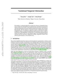 Variational Temporal Abstraction