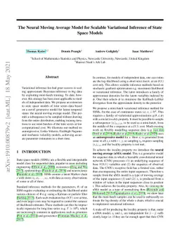The Neural Moving Average Model for Scalable Variational Inference of
  State Space Models