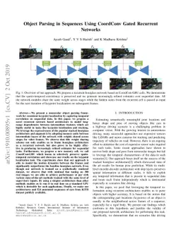 Object Parsing in Sequences Using CoordConv Gated Recurrent Networks