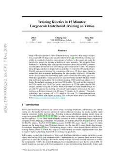 Training Kinetics in 15 Minutes: Large-scale Distributed Training on
  Videos
