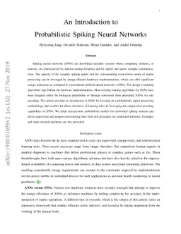 An Introduction to Probabilistic Spiking Neural Networks: Probabilistic
  Models, Learning Rules, and Applications
