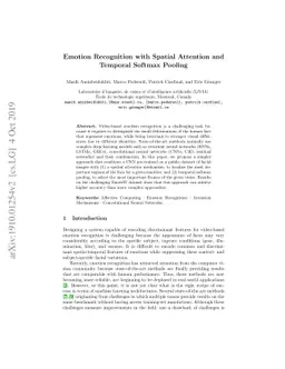 Emotion Recognition with Spatial Attention and Temporal Softmax Pooling
