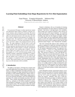 Learning Point Embeddings from Shape Repositories for Few-Shot
  Segmentation