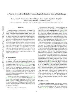 A Neural Network for Detailed Human Depth Estimation from a Single Image