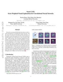 Score-CAM: Score-Weighted Visual Explanations for Convolutional Neural
  Networks