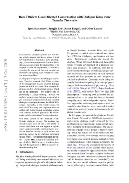Data-Efficient Goal-Oriented Conversation with Dialogue Knowledge
  Transfer Networks