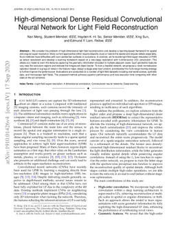 High-dimensional Dense Residual Convolutional Neural Network for Light
  Field Reconstruction