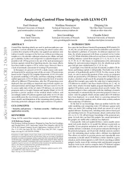 Analyzing Control Flow Integrity with LLVM-CFI