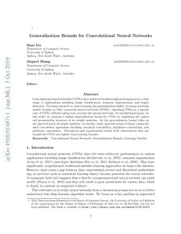 Generalization Bounds for Convolutional Neural Networks