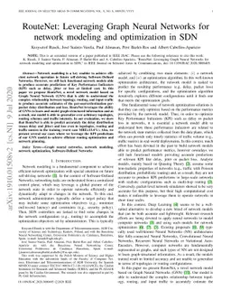 RouteNet: Leveraging Graph Neural Networks for network modeling and
  optimization in SDN