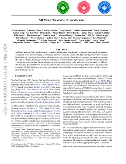 MLPerf Training Benchmark