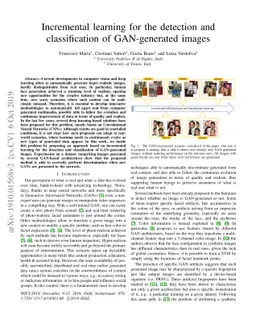 Incremental learning for the detection and classification of
  GAN-generated images
