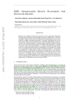 GDP: Generalized Device Placement for Dataflow Graphs