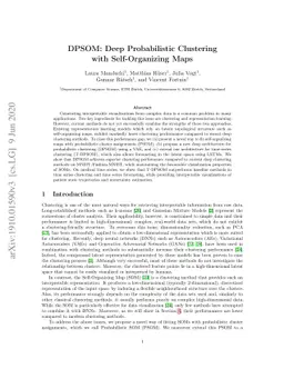 DPSOM: Deep Probabilistic Clustering with Self-Organizing Maps