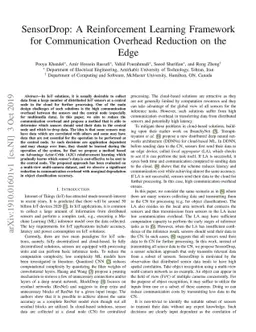 SensorDrop: A Reinforcement Learning Framework for Communication
  Overhead Reduction on the Edge