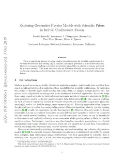Exploring Generative Physics Models with Scientific Priors in Inertial
  Confinement Fusion