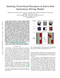 Attacking Vision-based Perception in End-to-End Autonomous Driving
  Models