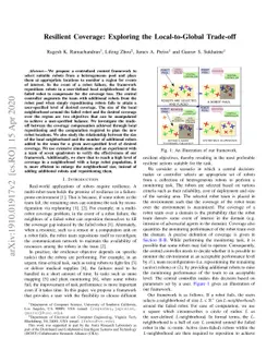Resilient Coverage: Exploring the Local-to-Global Trade-off