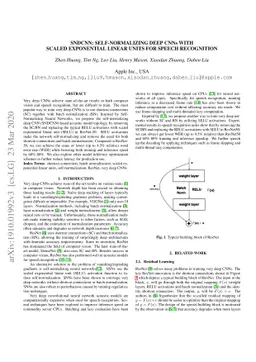 SNDCNN: Self-normalizing deep CNNs with scaled exponential linear units
  for speech recognition