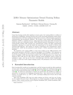 ZeRO: Memory Optimizations Toward Training Trillion Parameter Models