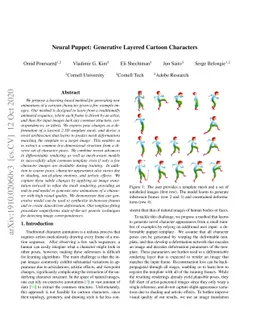 Neural Puppet: Generative Layered Cartoon Characters