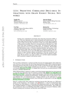 GENN: Predicting Correlated Drug-drug Interactions with Graph Energy
  Neural Networks