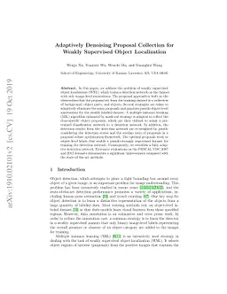 Adaptively Denoising Proposal Collection for Weakly Supervised Object
  Localization