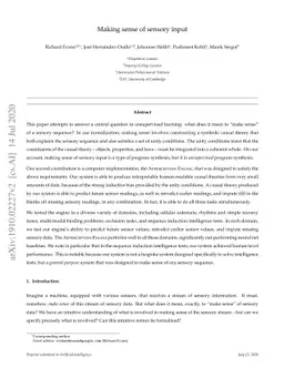 Making sense of sensory input