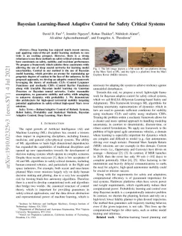 Bayesian Learning-Based Adaptive Control for Safety Critical Systems