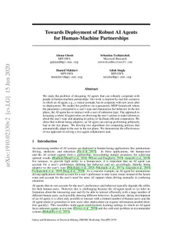 Towards Deployment of Robust AI Agents for Human-Machine Partnerships