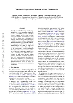 Text Level Graph Neural Network for Text Classification