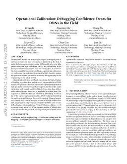 Operational Calibration: Debugging Confidence Errors for DNNs in the
  Field