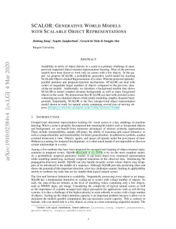 SCALOR: Generative World Models with Scalable Object Representations