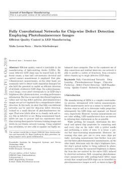 Fully Convolutional Networks for Chip-wise Defect Detection Employing
  Photoluminescence Images