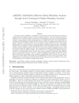 mfEGRA: Multifidelity Efficient Global Reliability Analysis through
  Active Learning for Failure Boundary Location