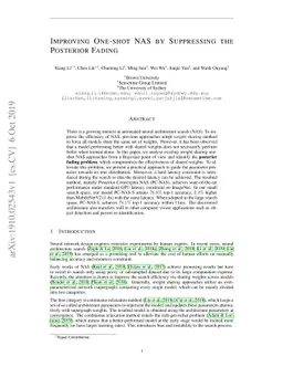 Improving One-shot NAS by Suppressing the Posterior Fading