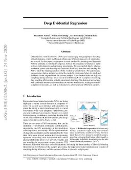 Deep Evidential Regression