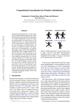 Compositional Generalization for Primitive Substitutions