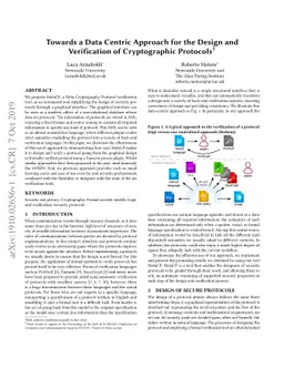 Towards a Data Centric Approach for the Design and Verification of
  Cryptographic Protocols