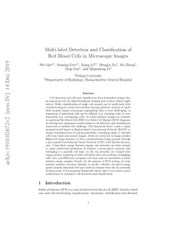Multi-label Detection and Classification of Red Blood Cells in
  Microscopic Images