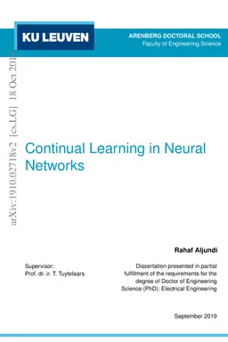 Continual Learning in Neural Networks