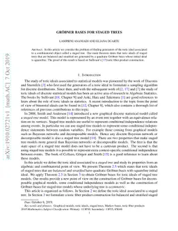 Gröbner bases for staged trees