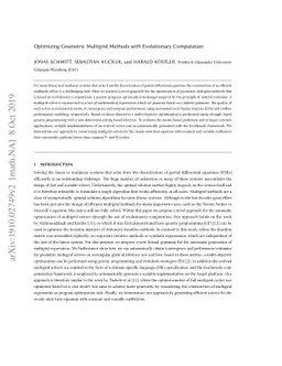 Optimizing Geometric Multigrid Methods with Evolutionary Computation