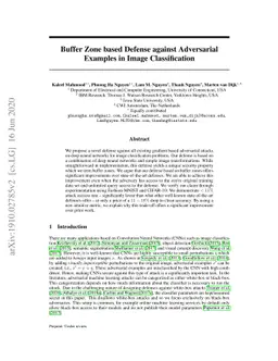 BUZz: BUffer Zones for defending adversarial examples in image
  classification